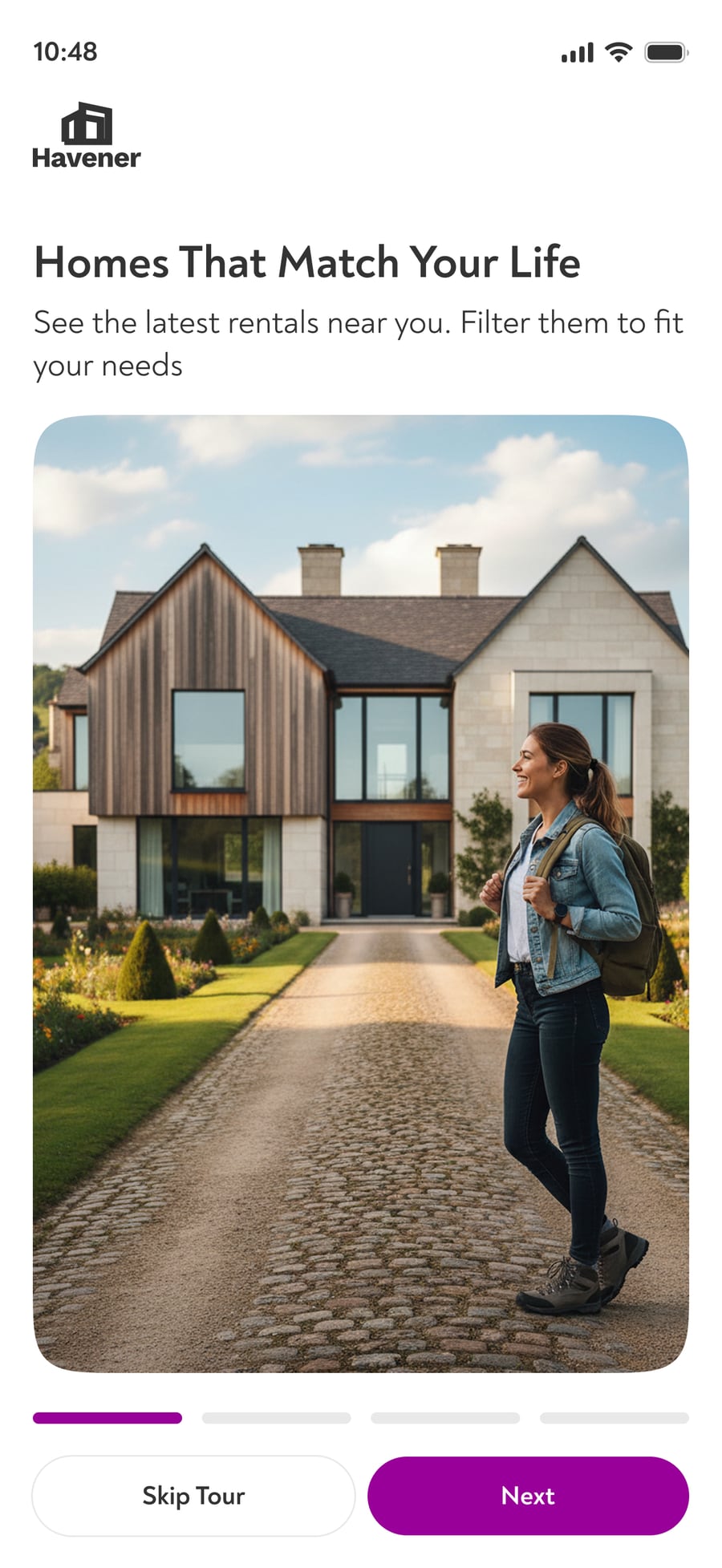 Онбординг: «Homes That Match Your Life»